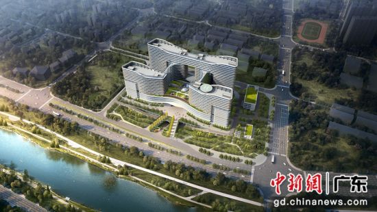 光明区人民医院项目效果图。中建八局深圳发展建设有限公司 供图